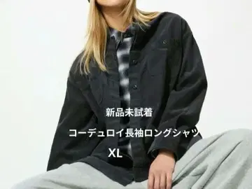 [ 새상품 미시착 ] 코듀로이 긴팔 롱 셔츠 XL