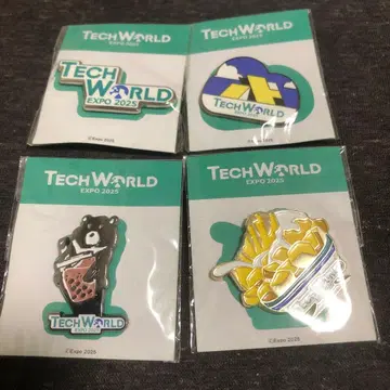 만박 테크 월드 2025 핀 배지 4개 세트
