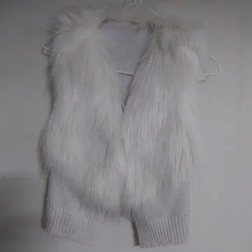 FENNEL 아이보리 퍼 베스트 사이즈 09