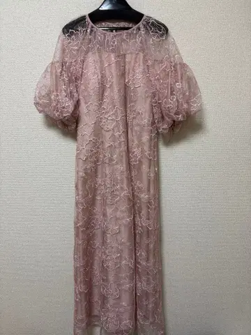 새상품 M 사이즈 도리돌 샤이니 레이스 드레스 핑크