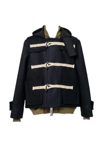 레어 사이즈 1 sacai 25AW 더플 네이비 멜톤 더플 코트