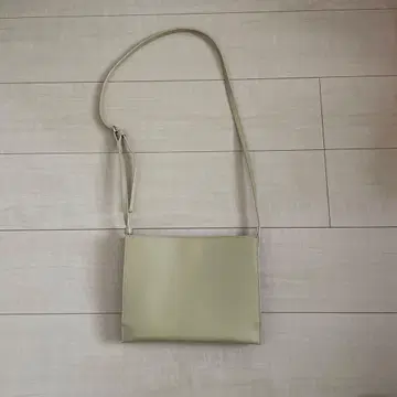 YAHKI 숄더백 바이컬러 빨간색 베이지 가죽