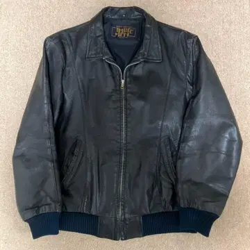 THREE MEN 블랙 가죽 자켓 M