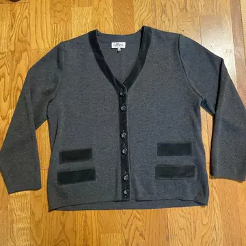 이탈리아제 니트 블레이저 사이즈 40 베치 테두리 포켓 입구 그레이