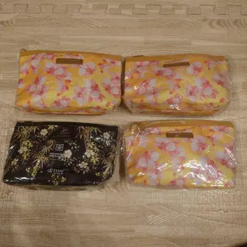 짐 톰슨 꽃무늬 파우치 세트 4개