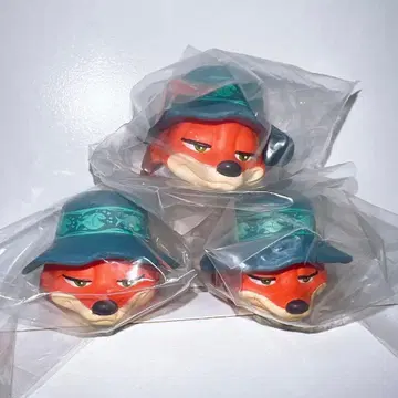 디즈니 주토피아2 패션 반지 닉 3종 세트 캡슐 토이