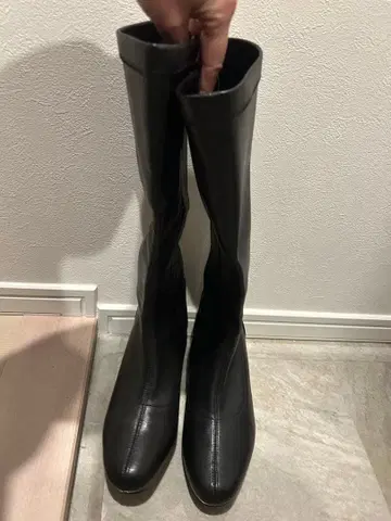 시마무라 롱 부츠 블랙 M