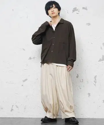 MinoriTY 슈퍼 와이드 턱 벌룬 와이드 팬츠