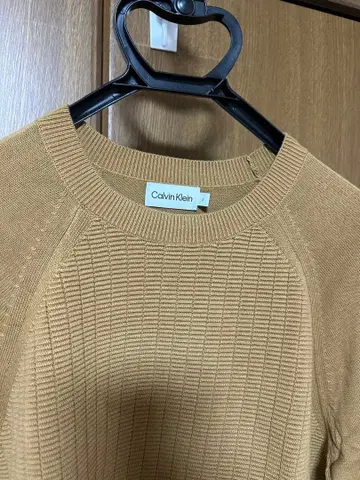 Calvin Klein 베이지 리브 니트 S 미사용품