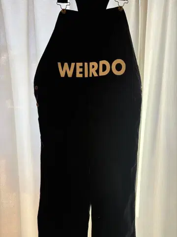 WEIRDO 블랙 오버롤