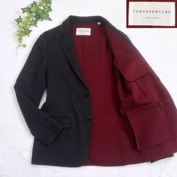 TOMORROWLAND 울 테일러드 자켓 그레이 보르도 L