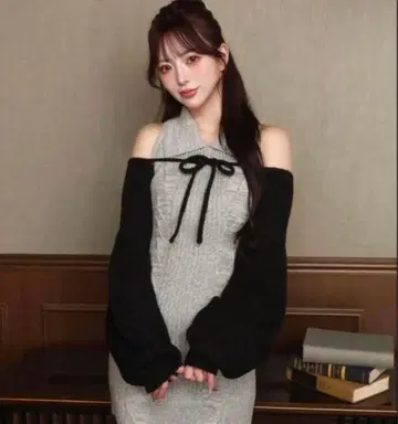 Darich 숏 볼레로 니트 미니 원피스 FL