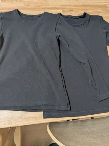 2장 세트 울트라 웜 히트텍 크루넥 T 긴팔 블랙 S