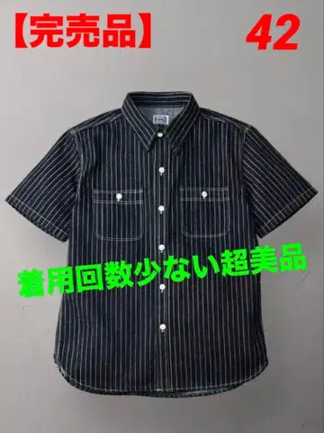 [컨디션 최상] THE FLAT HEAD 워바쉬 워크 셔츠 반팔