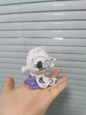 캐릭터상 손바닥 사이즈 화이트 보라색