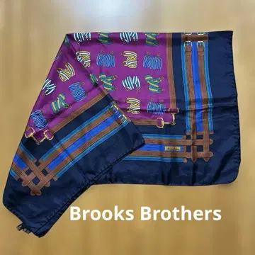 Brooks Brothers 실크 스카프 화려함 독특함 약 85cm