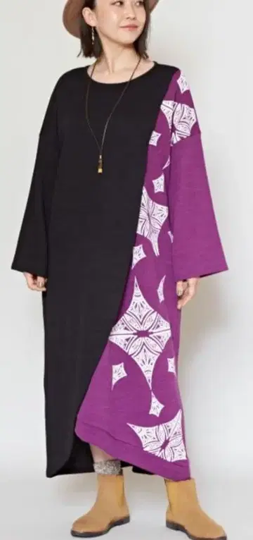 차이하네 긴팔 원피스