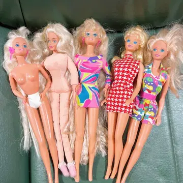 80s 90s 바비 인형 5체 세트