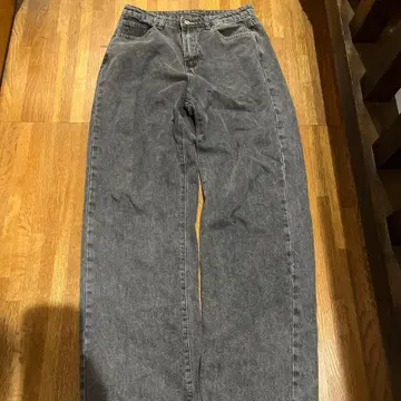 블랙 배기 데님