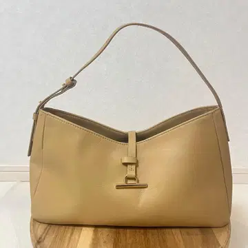 [미사용 새상품] 천연 가죽 백 베이지