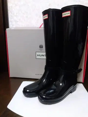 미사용 새상품 HUNTER 헌터 레인부츠 UK3 블랙