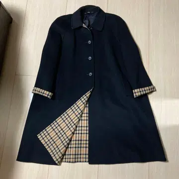 DAKS 블랙 롱 코트