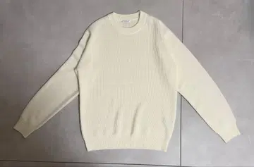 머신 워셔블 울 믹스 아제 크루넥 ( 화이트 M )