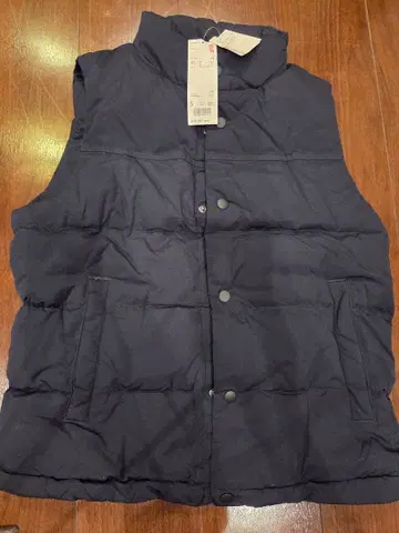 네이비 다운 베스트 S 사이즈