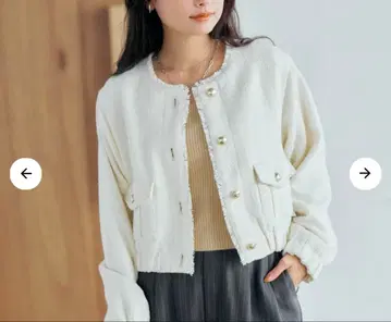 [ COHINA ] 트위드 포켓 블루종