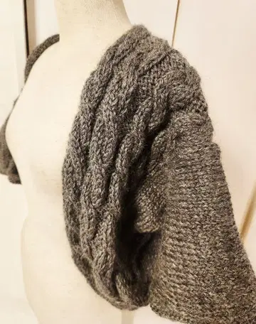 손뜨개질 숏 니트 가디건 볼레로