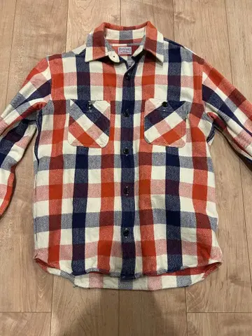 스탠다드 캘리포니아 체크 무늬 플란넬 긴팔 셔츠