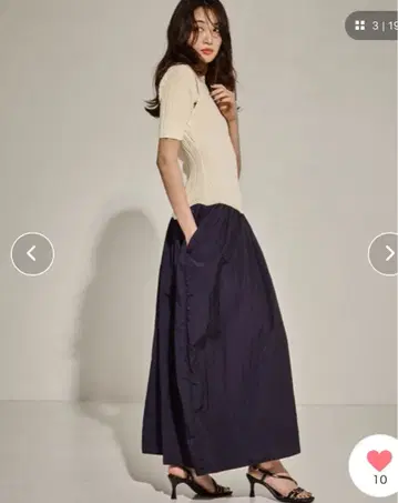 [ STUDIOUS ] 2way 슬리브 니트 드레스