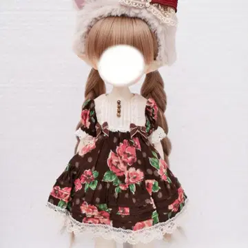 딜러제 유SD 사이즈 원피스 장미 패턴