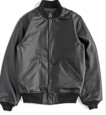 블랙 가죽 바시티 자켓 스타일 자켓