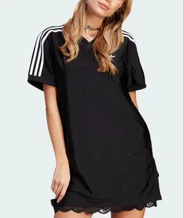 아디다스 밑단 레이스 원피스 XL