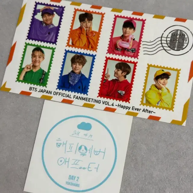 방탄소년단 해피에버애프터 팬미팅 굿즈 스티커 머사터 일본