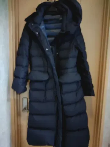 +J ULTRA LIGHT DOWN 네이비 롱 코트 S 사이즈