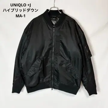 UNIQLO +J 하이브리드 다운 MA-1 오버 사이즈 블랙 XXL