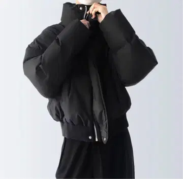 최신 트렌드! 숏 기장 다운 자켓 한국 패션 오버 사이즈 L