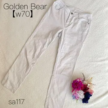 골든베어 스트레이트 팬츠 면 혼방 하의 화이트 계열 [ w70 ]