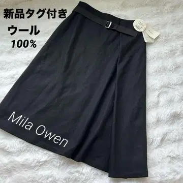 [ 택 포함 새상품 ] Mila Owen 미라 오웬 울 100% 블랙