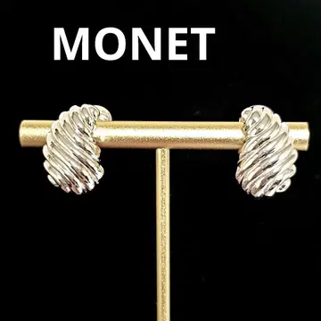 모네 작은 트위스트 실버 귀찌 작은 빈티지 MONET