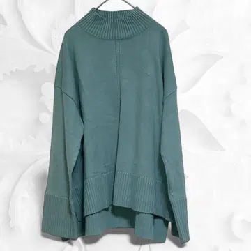 Jines  하이넥 니트 L 사이즈 상당 루즈핏 그린 계열