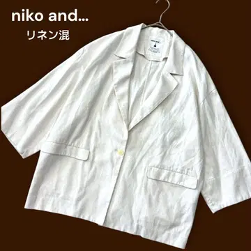 새상품급 니코앤드 오버 사이즈 린넨 테일러드 자켓 7부 소매 F