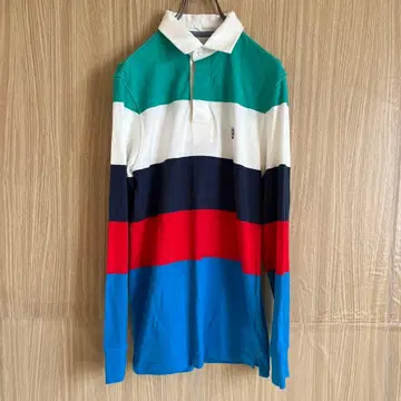 CHAPS 차프스 라거 셔츠 보더 멀티 컬러 긴팔 S