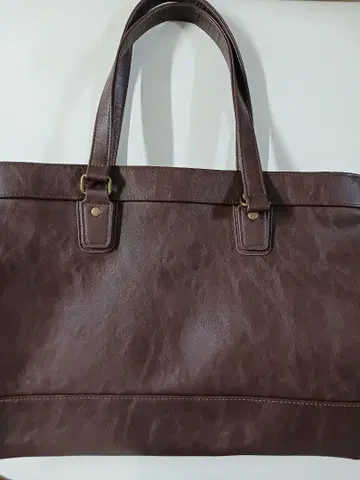 브라운 합성 피혁 비즈니스 백