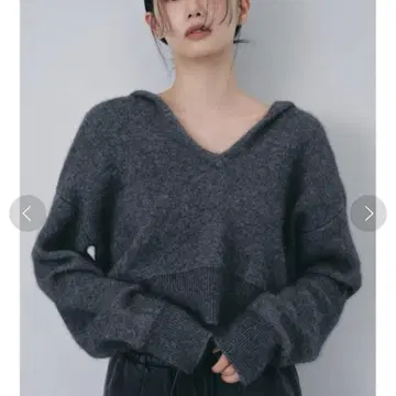 FRAY I.D 숏 니트 후디