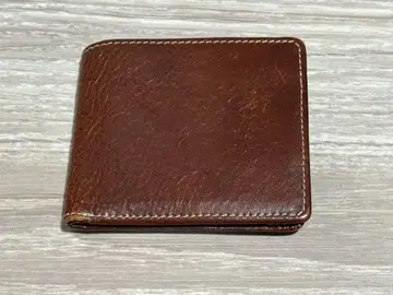 이탈리아 가죽 접이식 지갑 브라운
