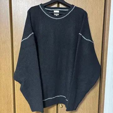 오버사이즈 니트 블랙 스티치 HARE 모노마트 좋아하시는 분께