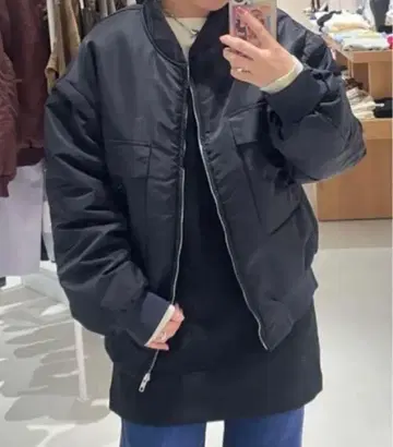 블랙 집업 아우터